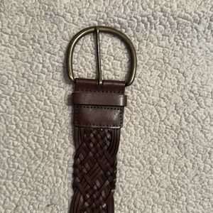 🌷3/20🌷 Brown leather braided thick belt